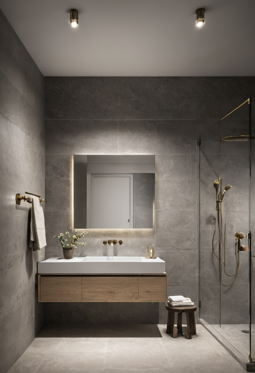 Are adhesives suitable for bonding one bathroom mirror to another shown in a luxury residential interior