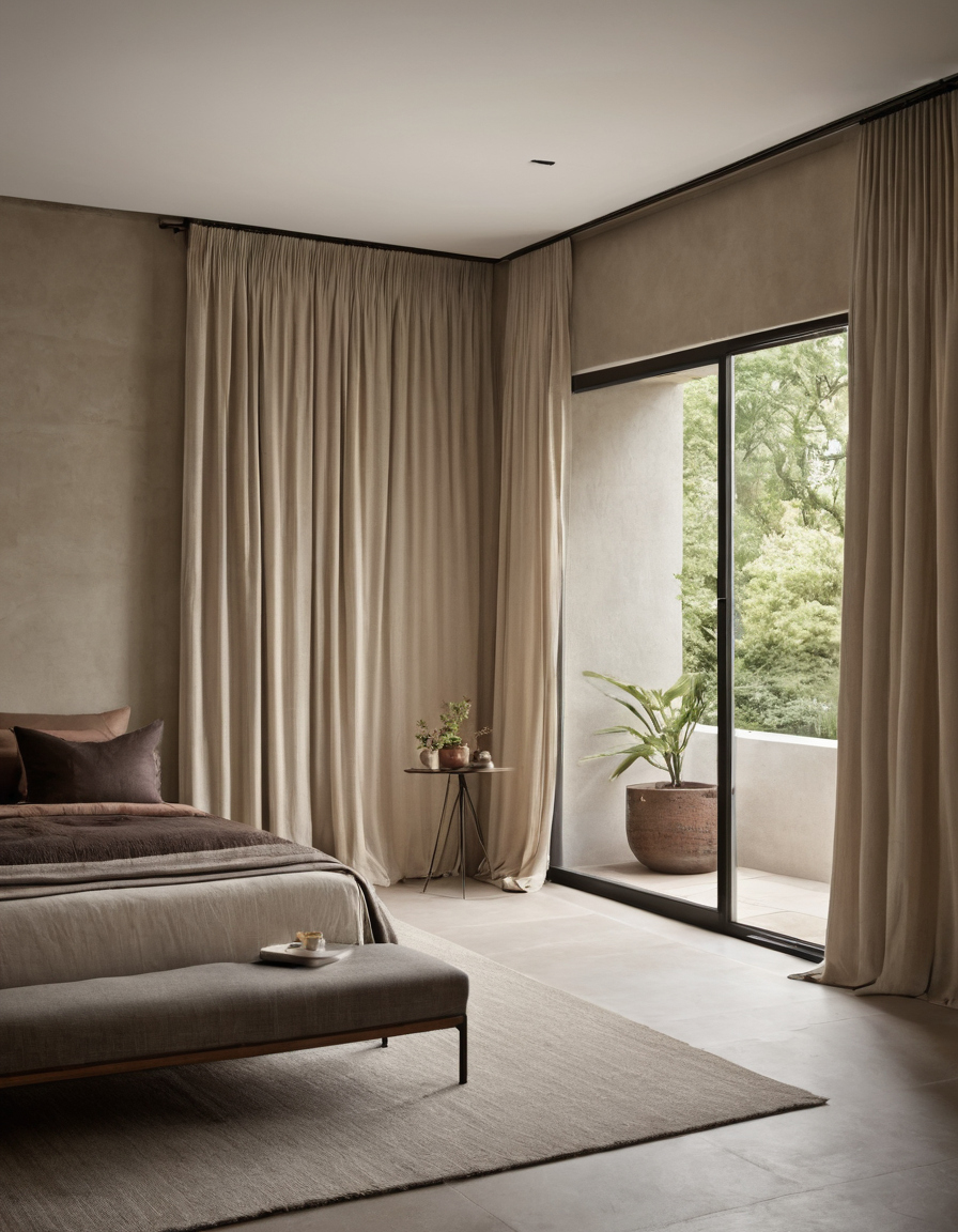Luxury interior image showing Where should a villa budget save or spend on motorized drapery